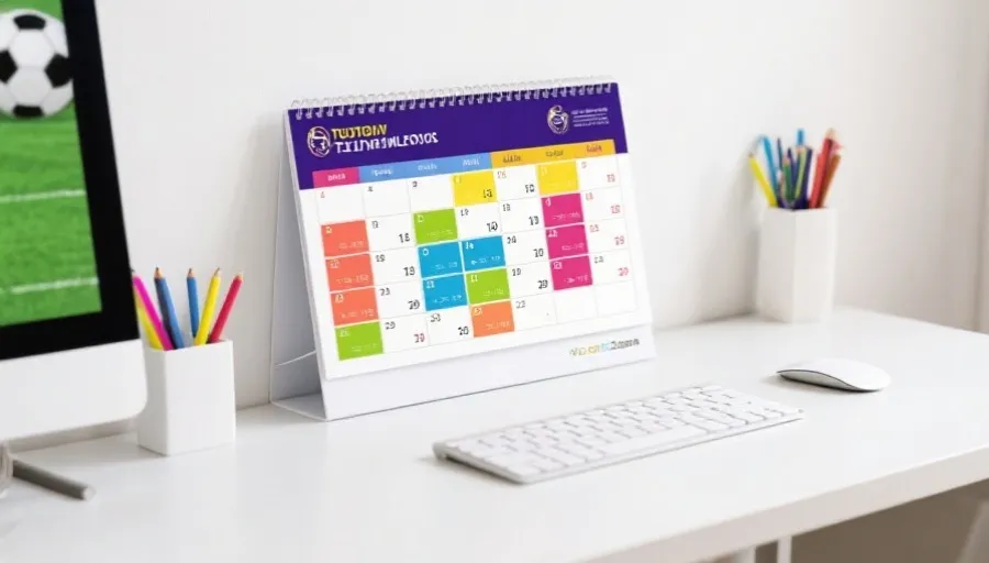 赛程与日历的赛事氛围插图