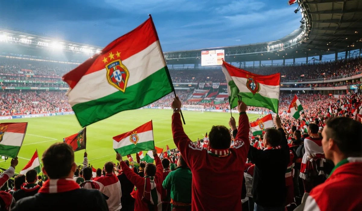 球迷与国旗氛围图